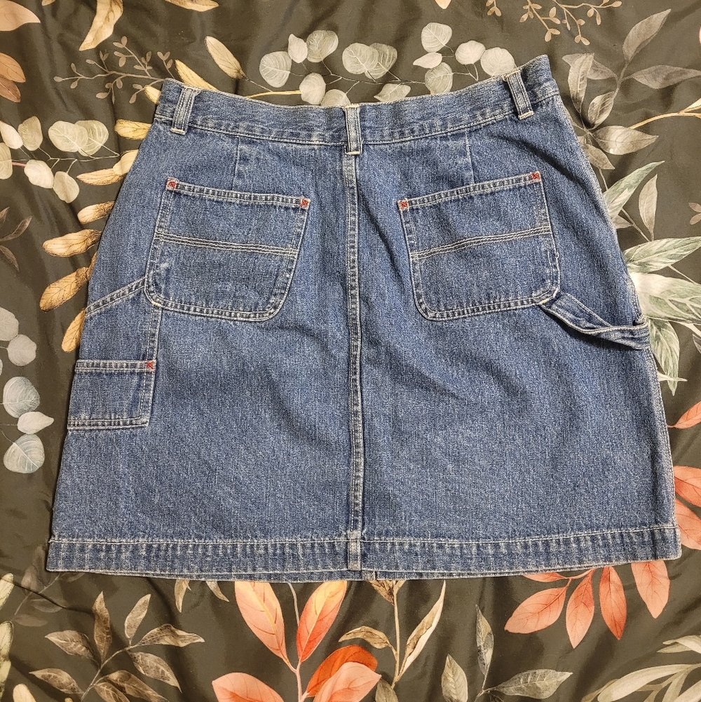 100% Cottom Denim Carpenter Mini Skirt